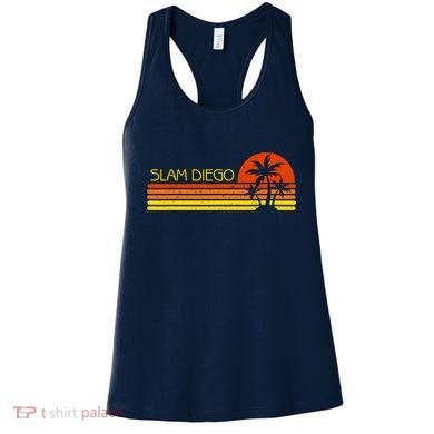 Sunset Palm Tree San Diego Baseball Grand Slam Women's Tank Top