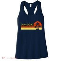 Sunset Palm Tree San Diego Baseball Grand Slam Women's Tank Top thumb 0