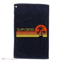 Sunset Palm Tree San Diego Baseball Grand Slam Golf Towel thumb 0