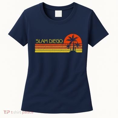 Sunset Palm Tree San Diego Baseball Grand Slam Women's T-Shirt