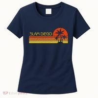 Sunset Palm Tree San Diego Baseball Grand Slam Women's T-Shirt thumb 0