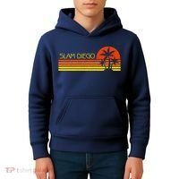Sunset Palm Tree San Diego Baseball Grand Slam Kids Hoodie thumb 4