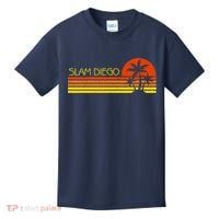 Sunset Palm Tree San Diego Baseball Grand Slam Kids T-Shirt thumb 0