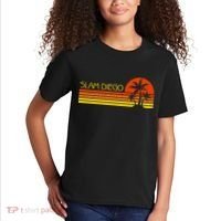 Sunset Palm Tree San Diego Baseball Grand Slam Kids T-Shirt thumb 2