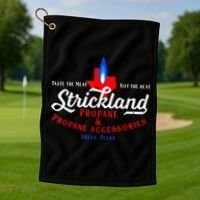 Strickland Propane Taste The Meat Not The Heat Golf Towel thumb 1