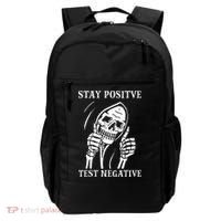 Stay Positive Test Negative Lazy Halloween Costume Skeleton Backpack thumb 0
