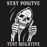 Stay Positive Test Negative Lazy Halloween Costume Skeleton Women's Hoodie thumb 2