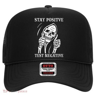 Stay Positive Test Negative Lazy Halloween Costume Skeleton Hat