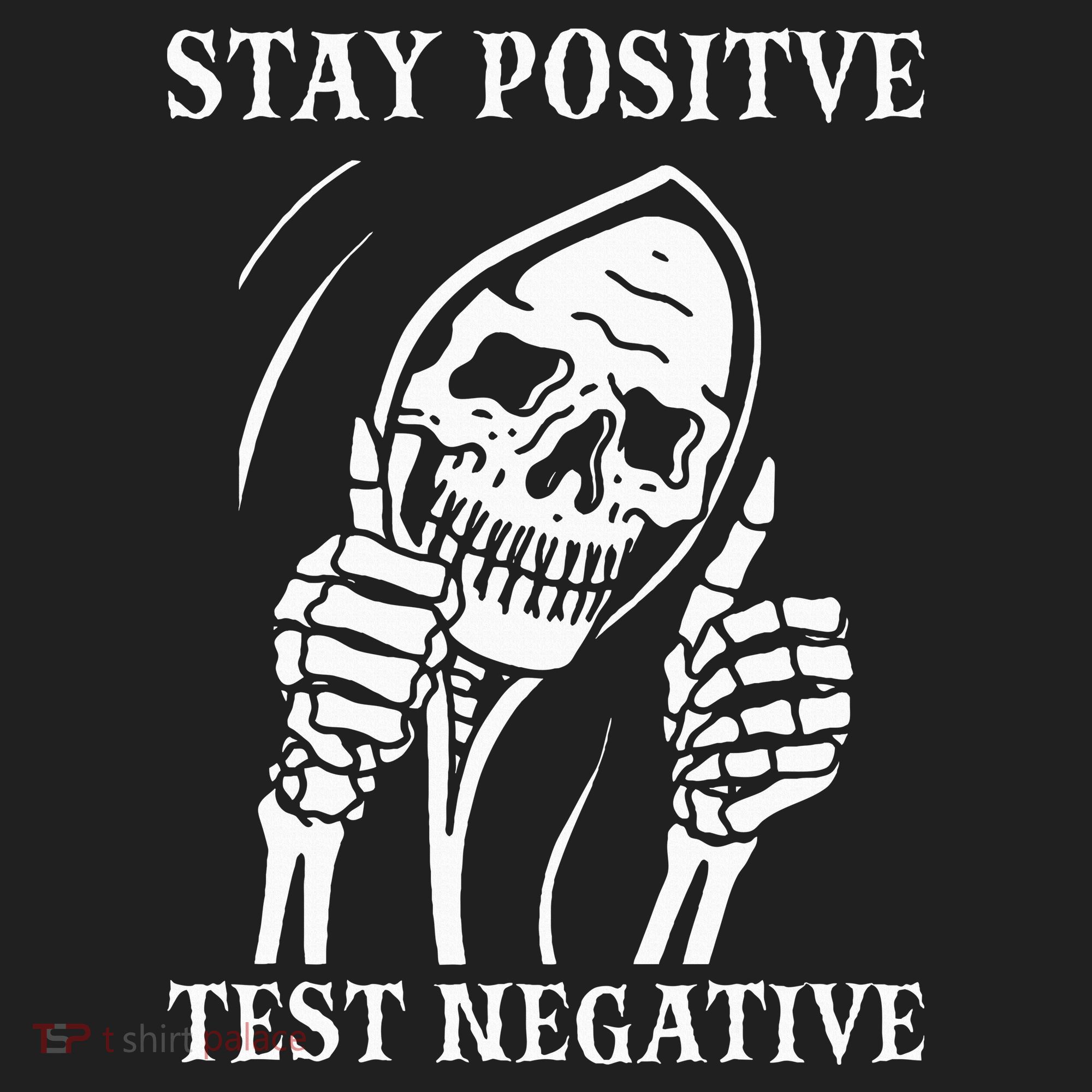 Stay Positive Test Negative Lazy Halloween Costume Skeleton Hat
