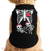 Skeleton Pregnancy Twins XRay Pregnant Halloween Doggie Tank thumb 0