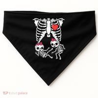 Skeleton Pregnancy Twins XRay Pregnant Halloween USA-Made Doggie Bandana thumb 0