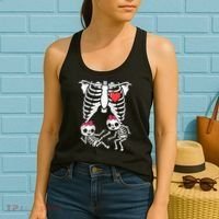 Skeleton Pregnancy Twins XRay Pregnant Halloween Women's Tank Top thumb 2
