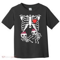 Skeleton Pregnancy Twins XRay Pregnant Halloween Toddler T-Shirt thumb 0
