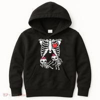 Skeleton Pregnancy Twins XRay Pregnant Halloween Kids Hoodie thumb 0