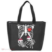 Skeleton Pregnancy Twins XRay Pregnant Halloween Tote Bag thumb 0