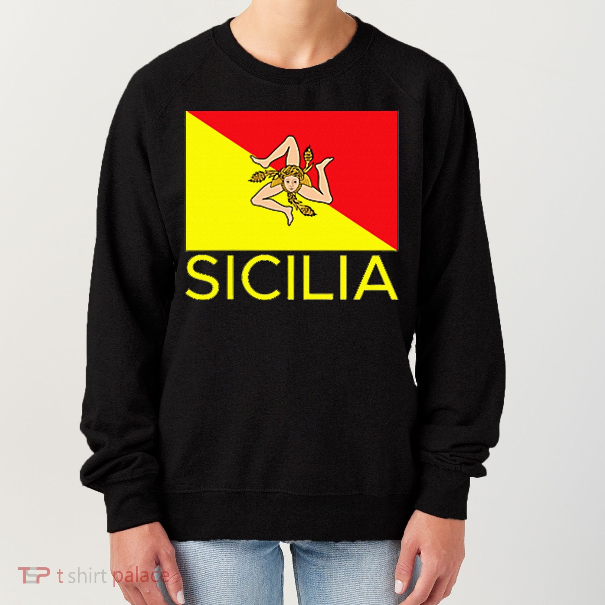 Sicilia Pallermo Triskelion Flag Women's Sweatshirt