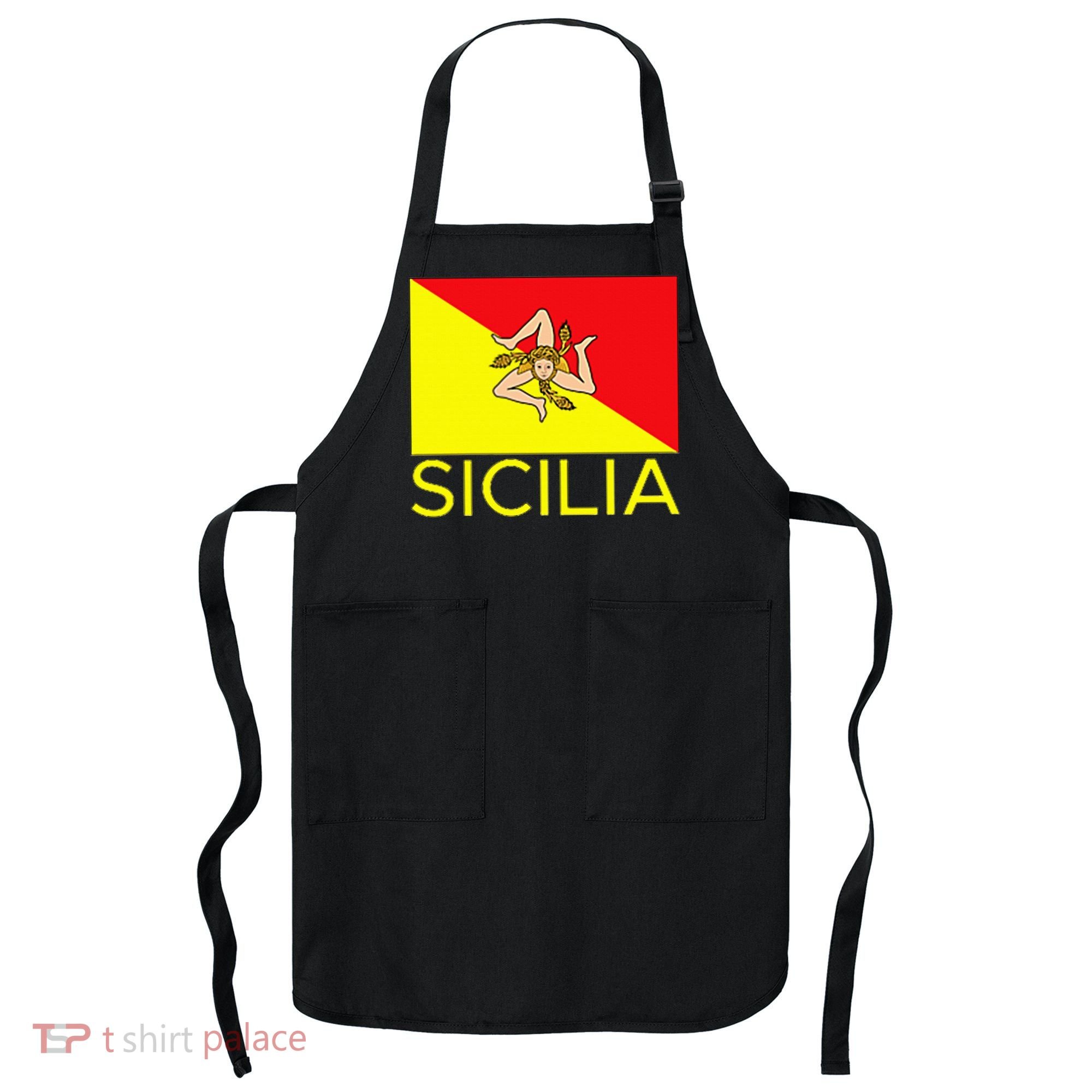 Sicilia Pallermo Triskelion Flag Apron