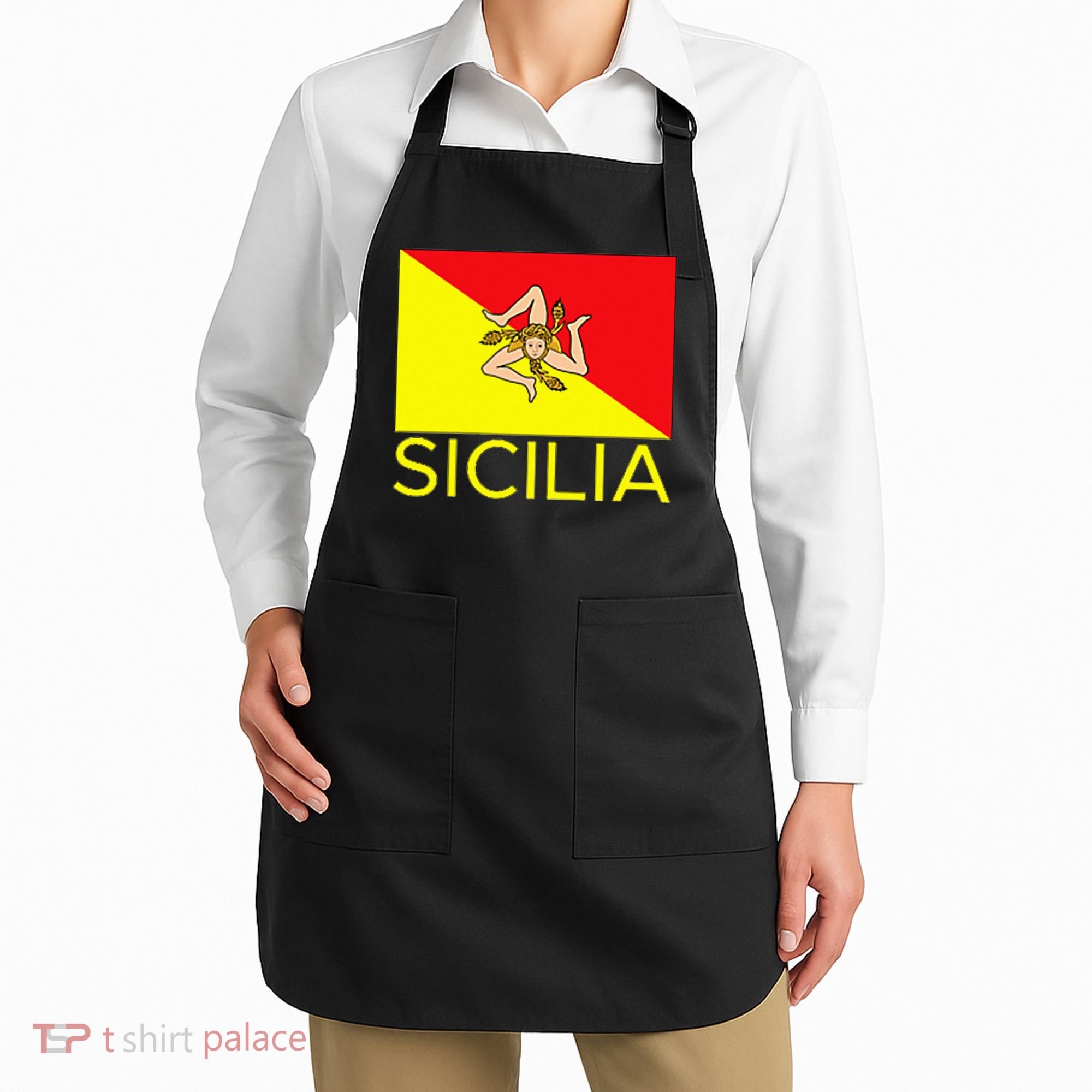 Sicilia Pallermo Triskelion Flag Apron