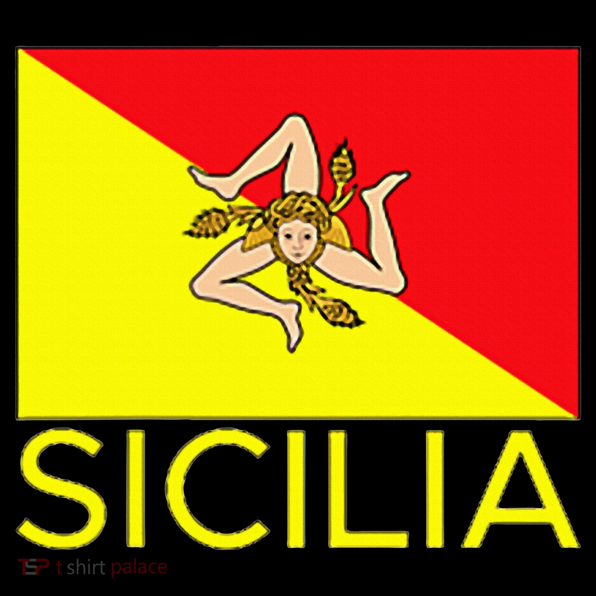 Sicilia Pallermo Triskelion Flag Sweatshirt