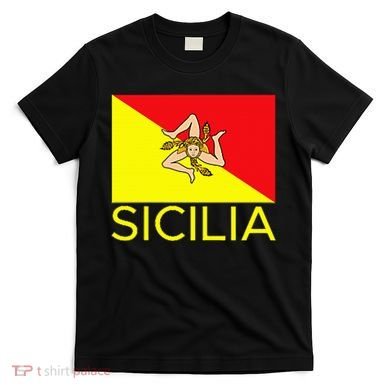 Sicilia Pallermo Triskelion Flag T-Shirt