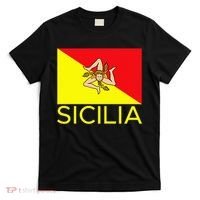 Sicilia Pallermo Triskelion Flag T-Shirt thumb 0