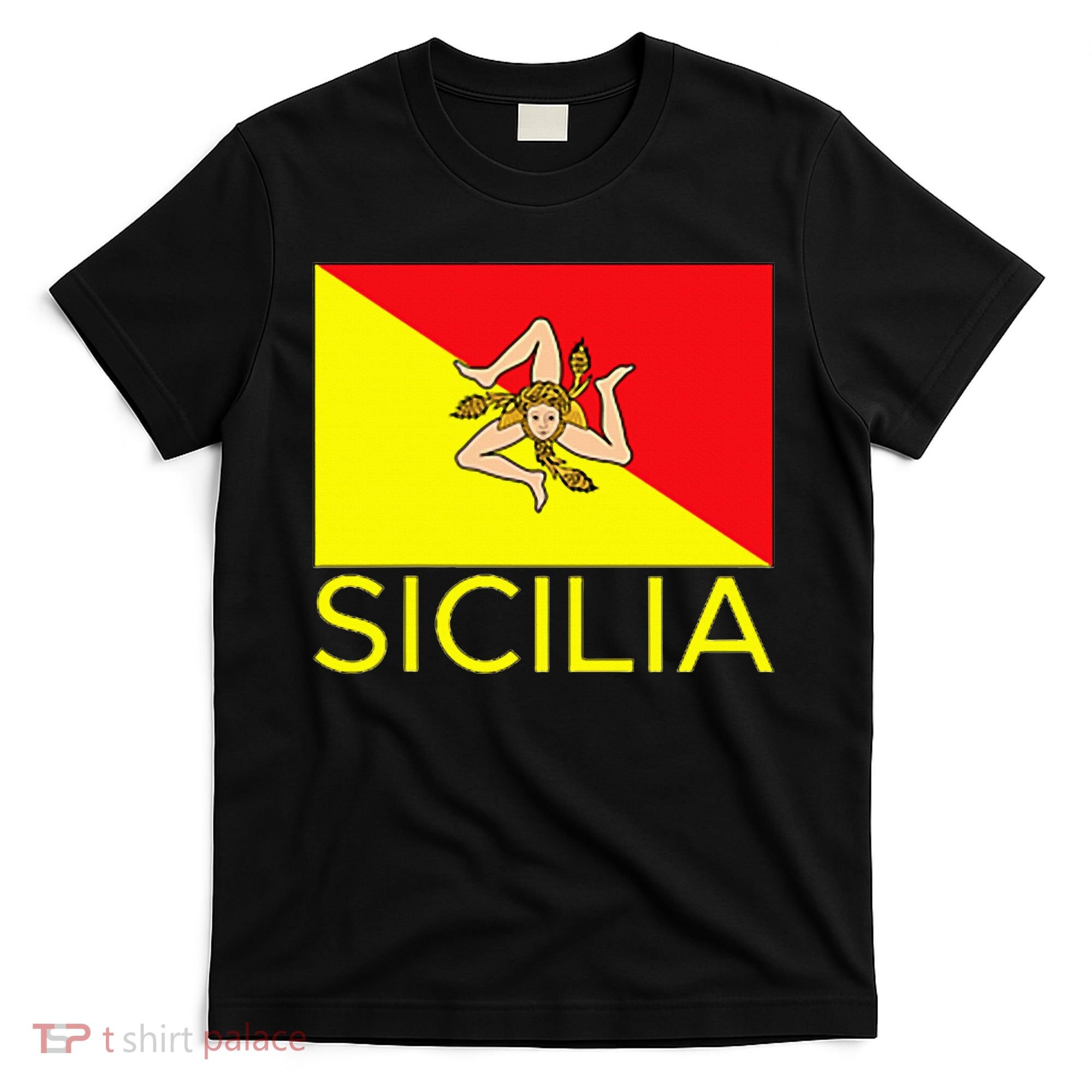 Sicilia Pallermo Triskelion Flag T-Shirt
