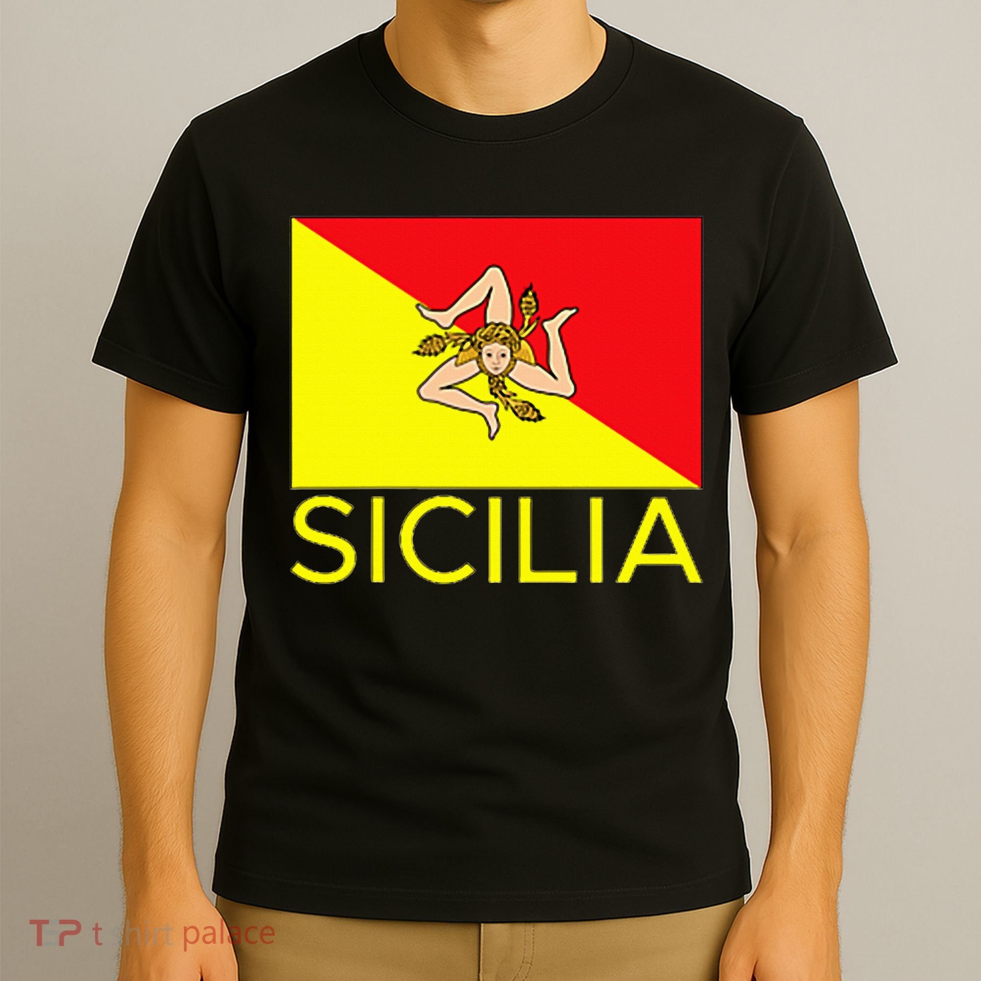 Sicilia Pallermo Triskelion Flag T-Shirt