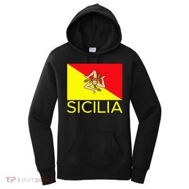 Sicilia Pallermo Triskelion Flag Women's Hoodie