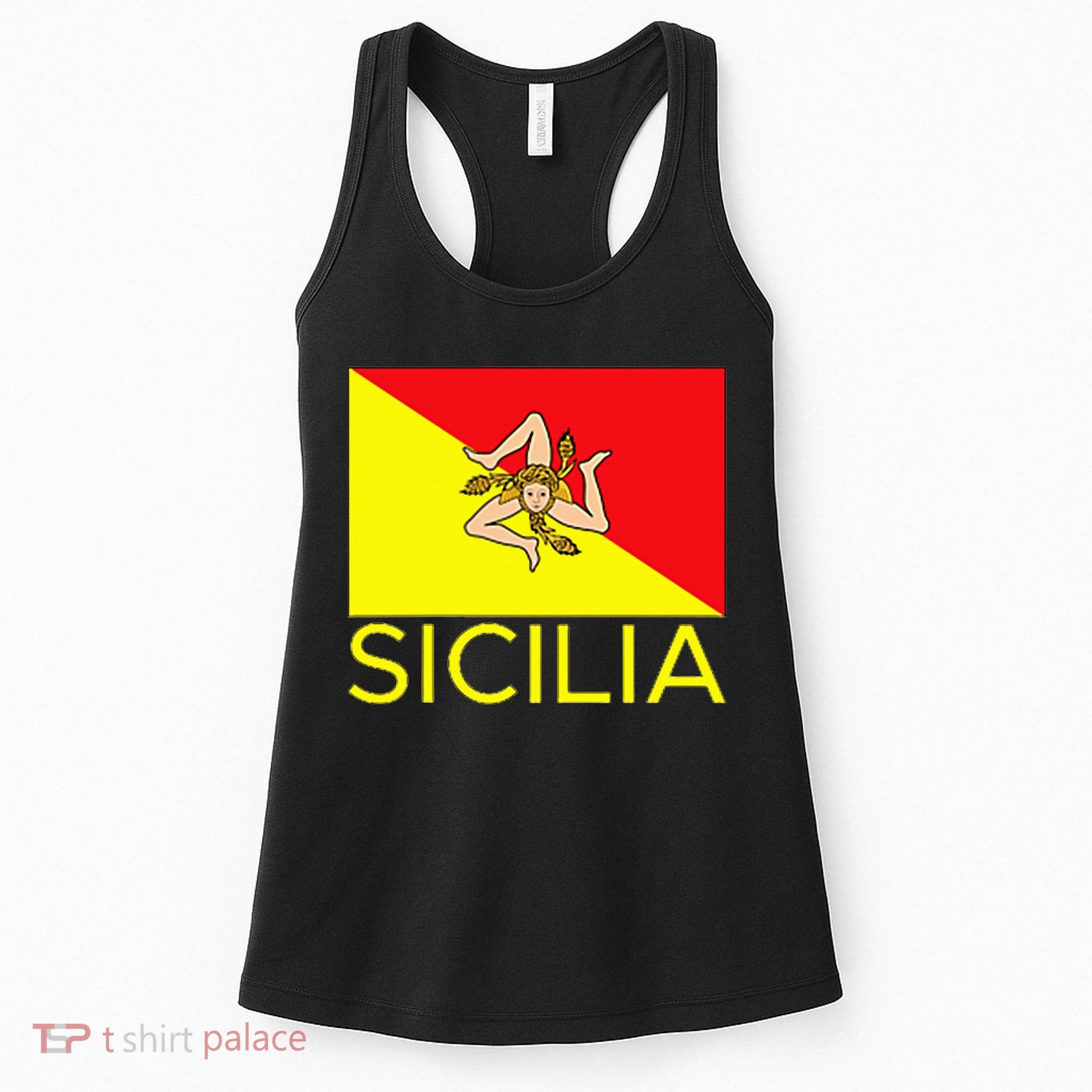 Sicilia Pallermo Triskelion Flag Women's Tank Top