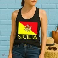 Sicilia Pallermo Triskelion Flag Women's Tank Top thumb 2