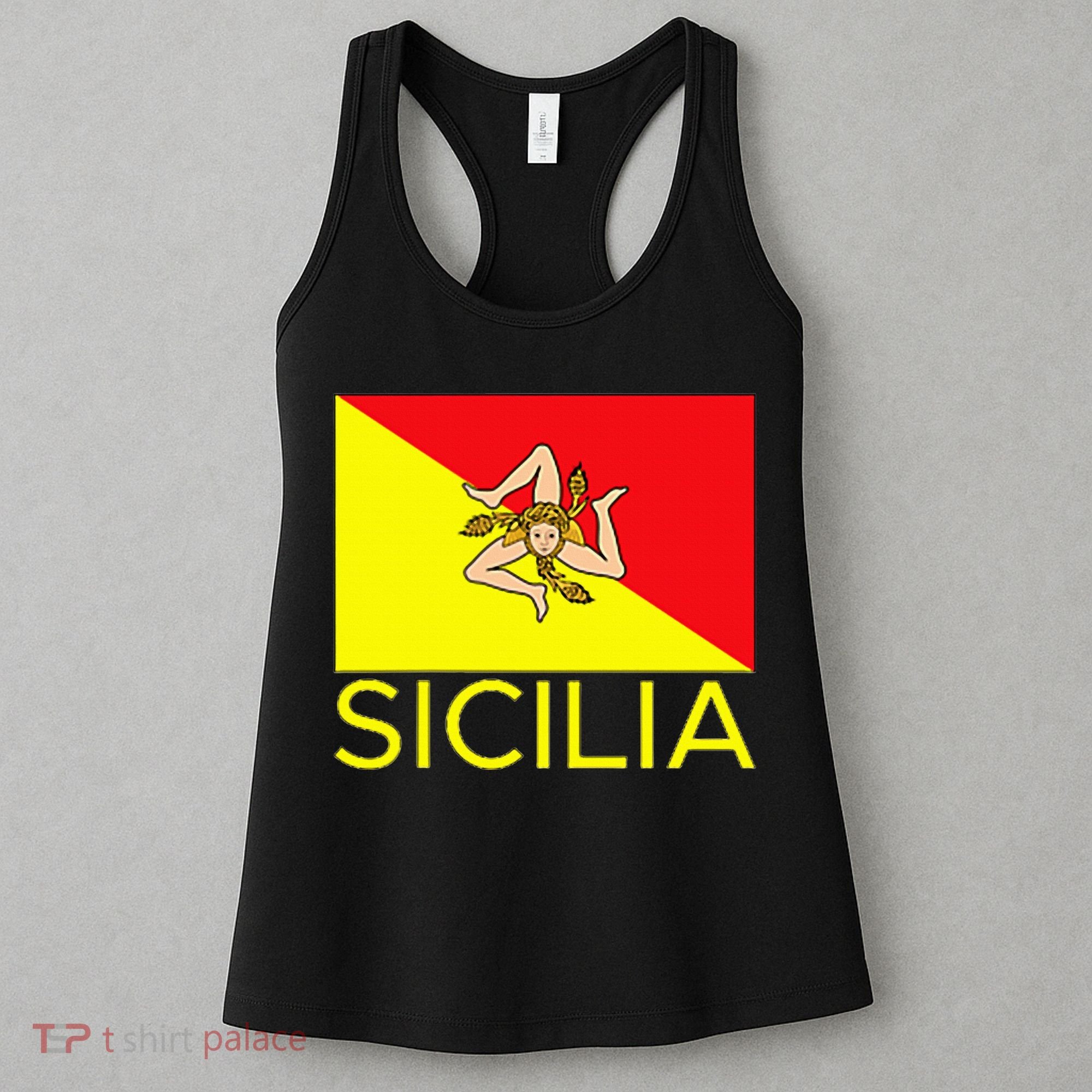 Sicilia Pallermo Triskelion Flag Women's Tank Top