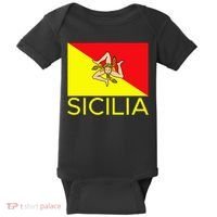Sicilia Pallermo Triskelion Flag Baby Bodysuit thumb 0