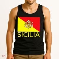 Sicilia Pallermo Triskelion Flag Tank Top thumb 3