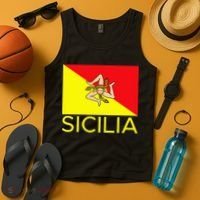 Sicilia Pallermo Triskelion Flag Tank Top thumb 4