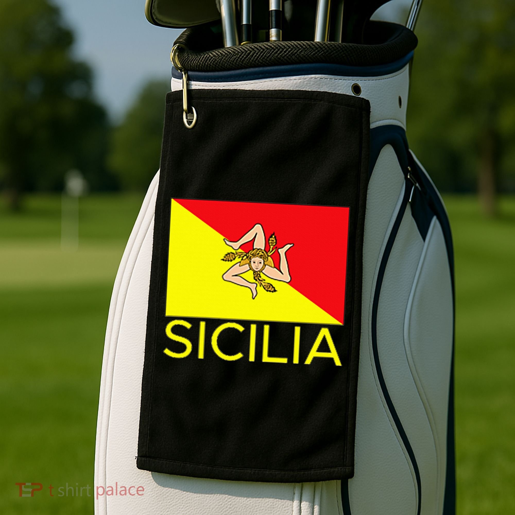 Sicilia Pallermo Triskelion Flag Golf Towel