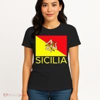 Sicilia Pallermo Triskelion Flag Women's T-Shirt thumb 4