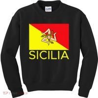 Sicilia Pallermo Triskelion Flag Kids Sweatshirt thumb 0