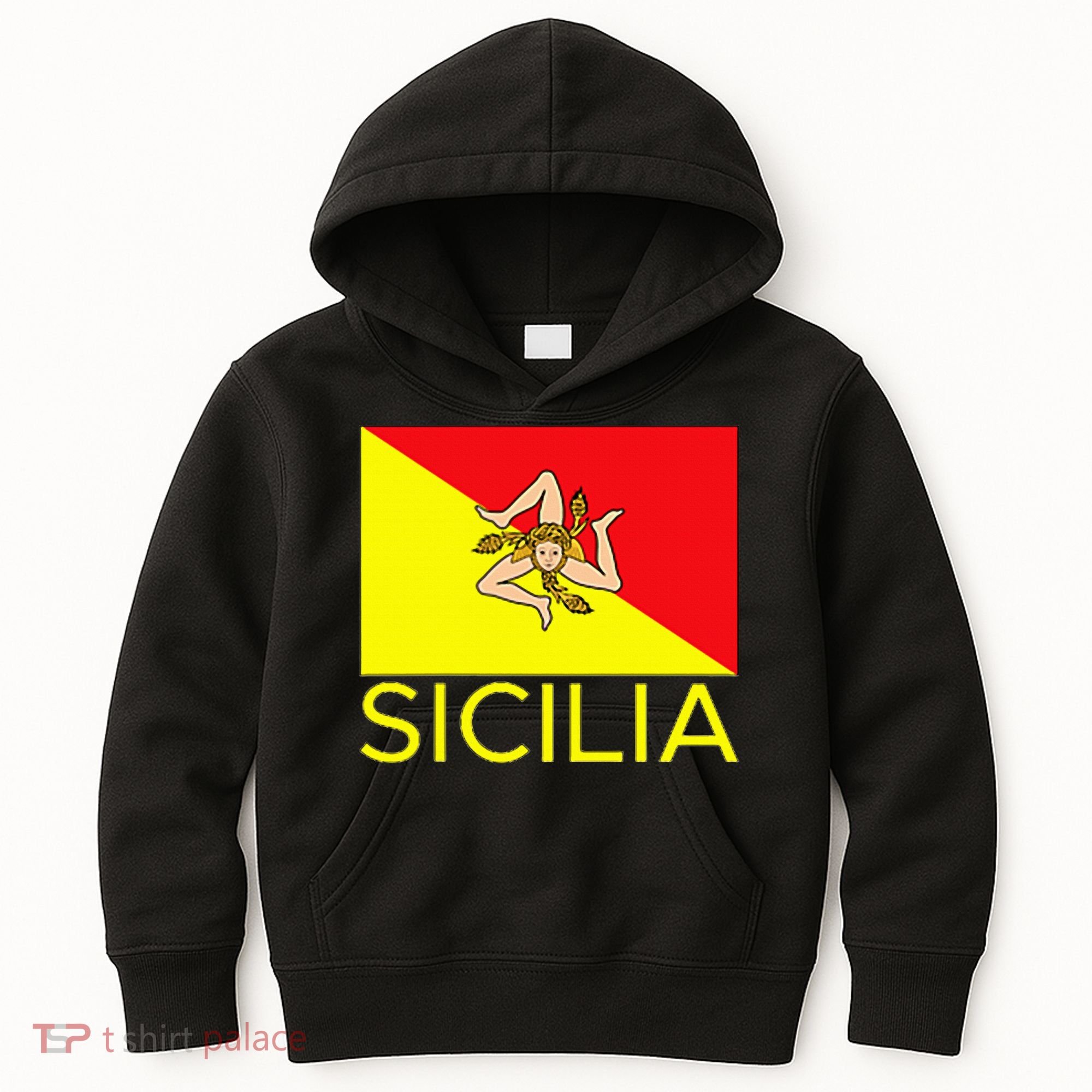 Sicilia Pallermo Triskelion Flag Kids Hoodie
