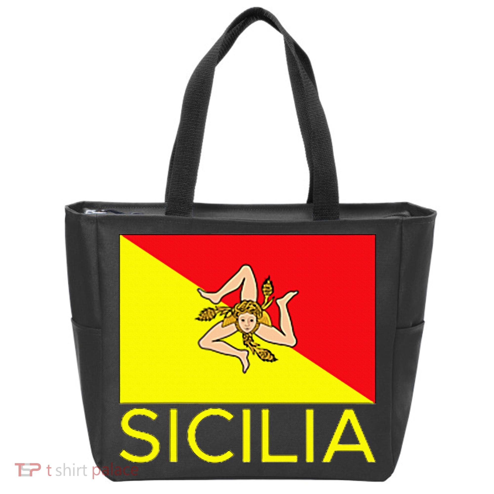 Sicilia Pallermo Triskelion Flag Tote Bag