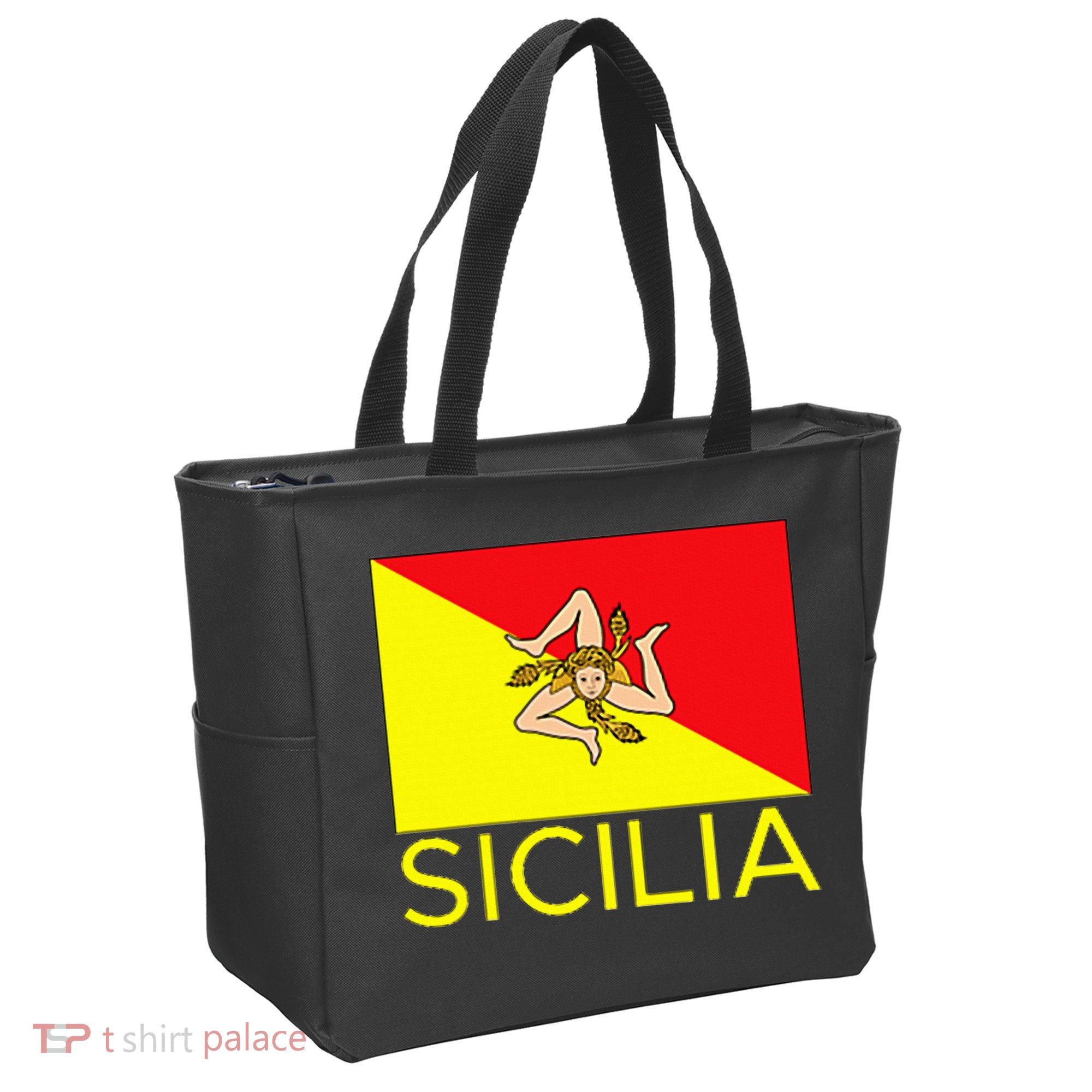 Sicilia Pallermo Triskelion Flag Tote Bag