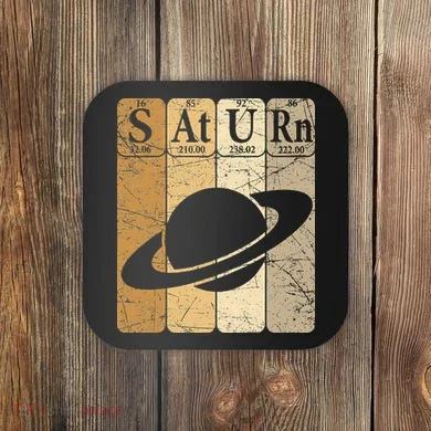 Saturn Periodic Table Elements Saturn Planet Space Nerd Coaster