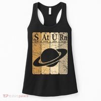 Saturn Periodic Table Elements Saturn Planet Space Nerd Women's Tank Top thumb 0
