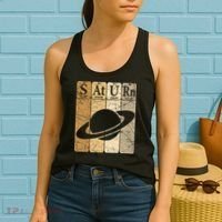 Saturn Periodic Table Elements Saturn Planet Space Nerd Women's Tank Top thumb 2
