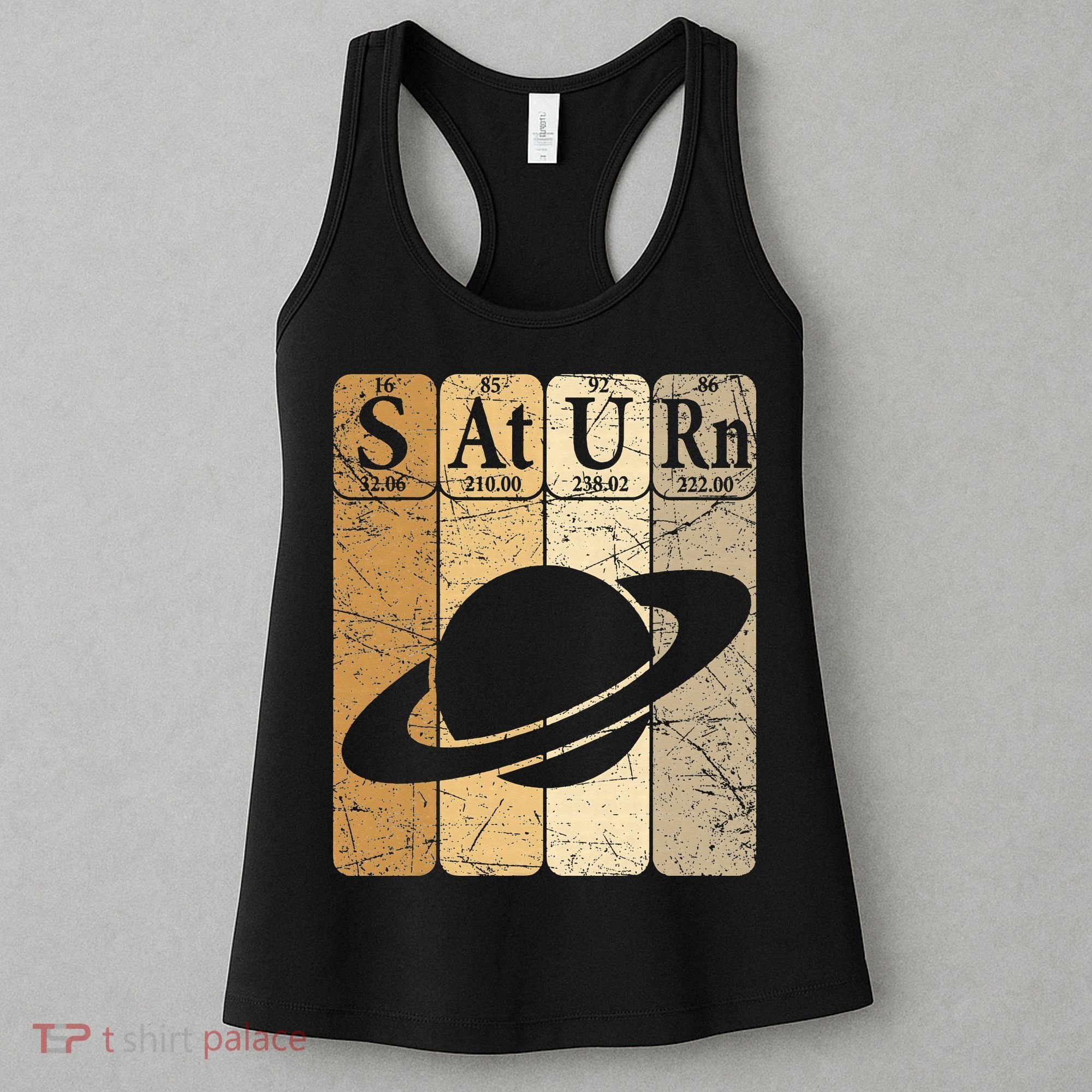 Saturn Periodic Table Elements Saturn Planet Space Nerd Women's Tank Top