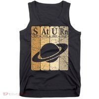 Saturn Periodic Table Elements Saturn Planet Space Nerd Tank Top thumb 0
