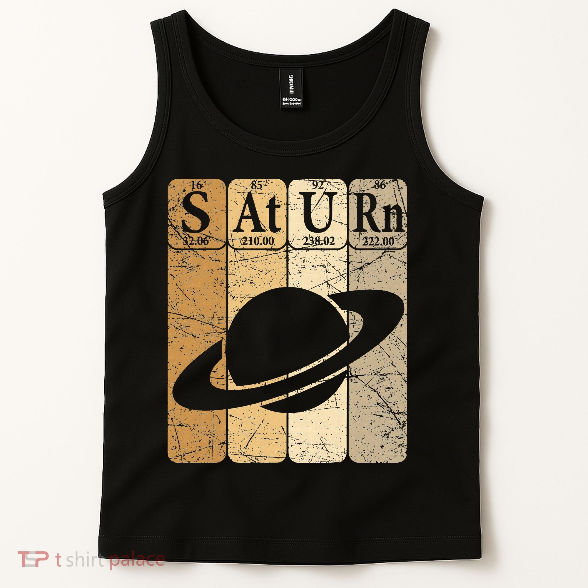 Saturn Periodic Table Elements Saturn Planet Space Nerd Tank Top