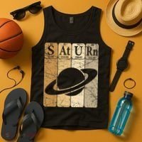 Saturn Periodic Table Elements Saturn Planet Space Nerd Tank Top thumb 4