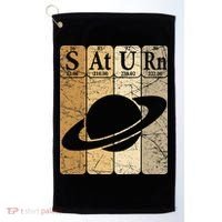Saturn Periodic Table Elements Saturn Planet Space Nerd Golf Towel thumb 0