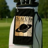 Saturn Periodic Table Elements Saturn Planet Space Nerd Golf Towel thumb 2