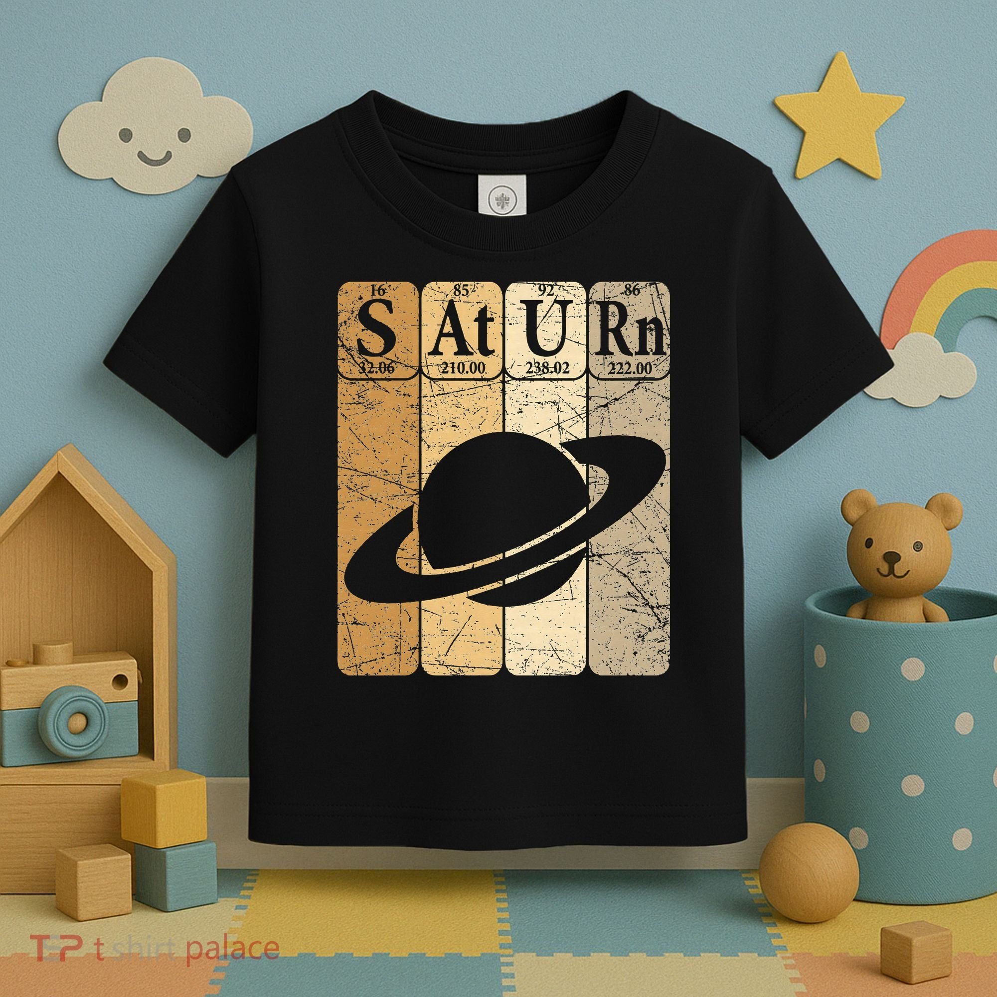 Saturn Periodic Table Elements Saturn Planet Space Nerd Toddler T-Shirt